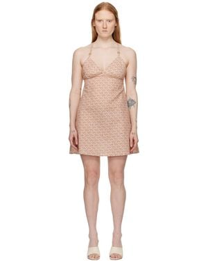 Palm Angels Pink Banana Minidress - Black