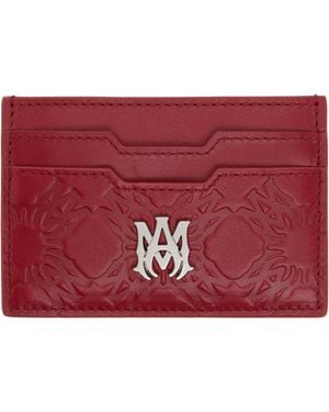 Amiri Lunar New Year 'Ma' Quad Leather Card Holder - Red