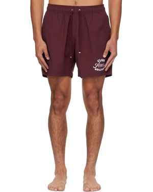 Amiri Burgundy 'Club Swim Shorts - Red