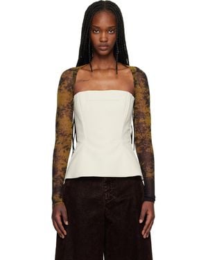 Jean Paul Gaultier 'The Médaillon' Sleeves Top - Black