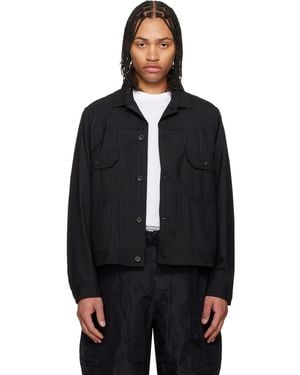 Sacai Chalk Stripe Jacket - Black