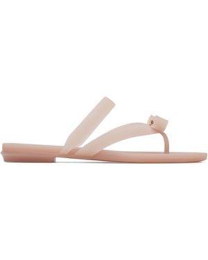 Ferragamo Vara Bow Jelly Thong Sandals - Pink