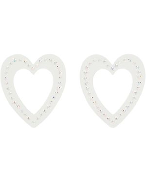 Safsafu トランスペアレント Big Heart ピアス - ブラック