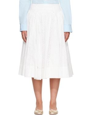 Sandy Liang Murano Midi Skirt - White