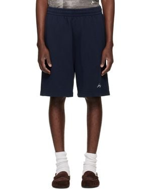 Acne Studios Embroidered Logo Shorts - Blue