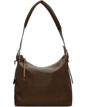 Lemaire Small Belted Leather Bag - Brown
