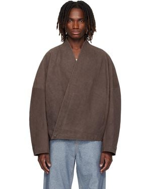 Jacquemus 'The Berger' Suede Jacket - Brown