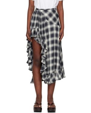Collina Strada Lightweight Flannel Florist Midi Skirt - Black
