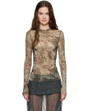 Jean Paul Gaultier 'The Médaillon' Top - Brown