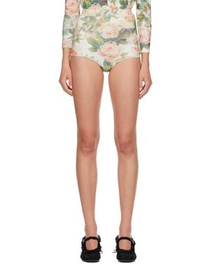 Simone Rocha Floral Knit Briefs - Black
