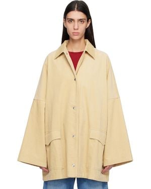 TOTEME Cord Overshirt Chore Jacket - Natural