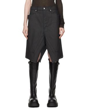 Rick Owens Porterville Slive デニム ミディアムスカート - ブラック