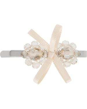 Simone Rocha Petite Bow Mini Flower Hair Clip - Black