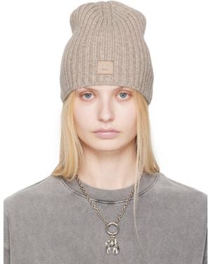 Acne Studios グレー ニットビーニー - マルチカラー