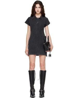 Alexander Wang Shrunken Polo Minidress - Black
