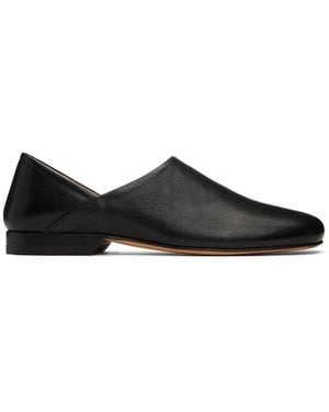 Lemaire Chaussures À Enfiler Noires En Cuir
