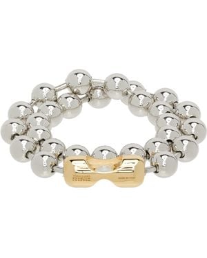 MM6 by Maison Margiela Ball Chain Convertible Bracelet-Necklace - Metallic