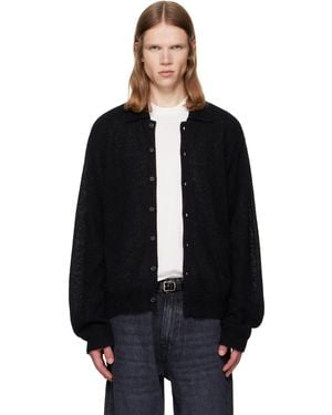 Our Legacy Cardigan De Style Polo Evening Noir