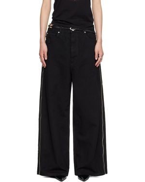 Lu'u Dan Side Zip Jeans - Black
