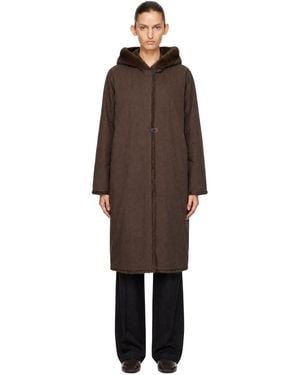 LE17SEPTEMBRE Hooded Faux-Fur Coat - Brown