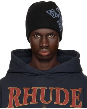 Rhude ブラック Cross ビーニー