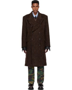 Martine Rose Double Breasted Shirt Coat - Black