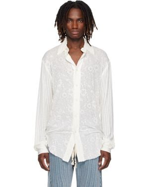 Edward Cuming Off- Kitchen Curtain Shirt - White