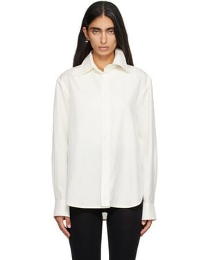 Bottega Veneta Silk & Viscose Toile Shirt - White