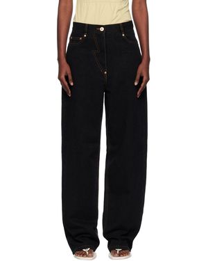 Pushbutton Jean Droit Noir
