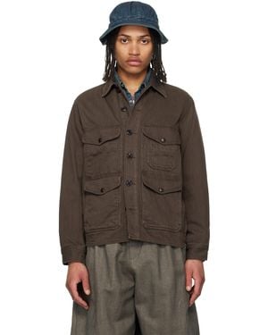 RRL Surchemise Elmore Cruiser Brune En Denim - Marron
