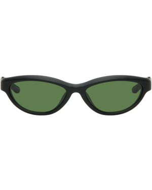 Jacquemus Lunettes De Soleil Curvo Noires - Vert