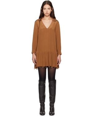 Bode Tan Eddy Minidress - Black