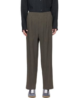 Document Tucked Trousers - Black