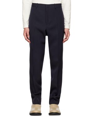 Jil Sander クリース トラウザーズ - ブルー