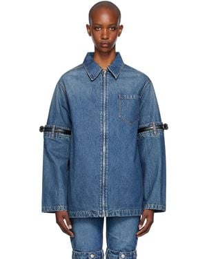 Coperni Open Elbow Denim Jacket - Blue