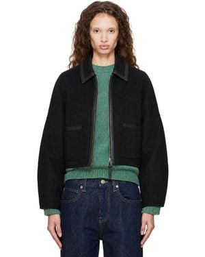 Mackage Solana Double-Face Wool Balloon Sleeved Short Jacket - Black