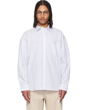 WOOYOUNGMI Oversized Stripe Shirt - White