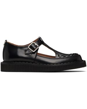 George Cox Hatton T-Bar Sandal Loafers - Black