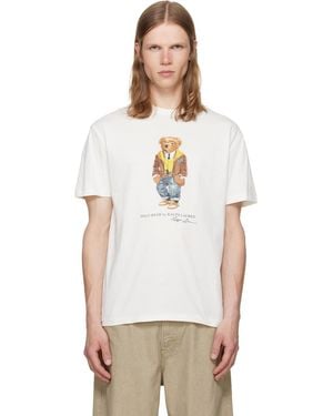 Polo Ralph Lauren Off- Classic Fit Polo Bear Jersey T-Shirt - White