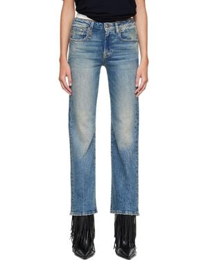 R13 Joan Cropped Flare Jeans - Blue