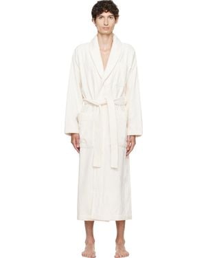 Tekla Off- Terry Classic Bathrobe - White