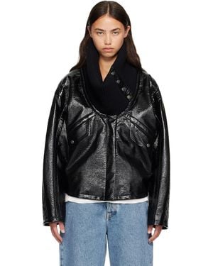 Lanvin Short Vinyl Coat - Black