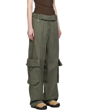 パンツ OPEN YY LINEN CARGO PANTS 5BSA043 White Linen Cargo Pants by OPEN YY on Sale