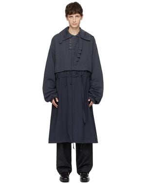 Kiko Kostadinov Grey Hecuba Coat - Black