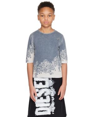 DIESEL キッズ｜ブルー ジャカード Tシャツ