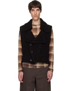 Dries Van Noten Merino Wool Vest - Black