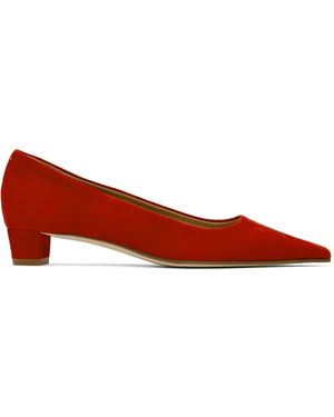 Aeyde Judi Kid Suede Heels - Black