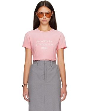 Acne Studios Fitted Logo T-Shirt - Purple