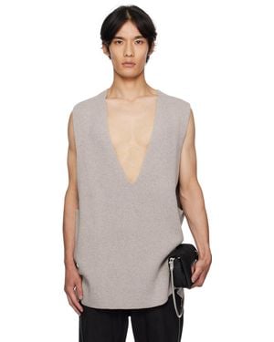 Rick Owens Off- Concordians V Tank Sweater Vest - Multicolor