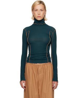 Baserange Col Roulé Omato Vert - Bleu